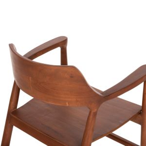 Dining chair Nioni Hm9476.01 made of teak wood, walnut color 57x53x77hcm