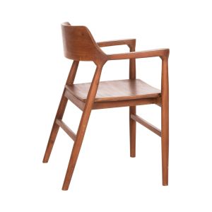 Dining chair Nioni Hm9476.01 made of teak wood, walnut color 57x53x77hcm