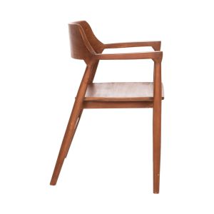Dining chair Nioni Hm9476.01 made of teak wood, walnut color 57x53x77hcm