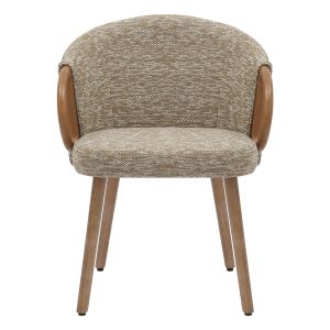 Dining chair Rig .01 beech legs in lime-beige fabric 59x58.5x72.5hcm Hm9979