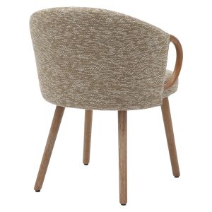 Dining chair Rig .01 beech legs in lime-beige fabric 59x58.5x72.5hcm Hm9979