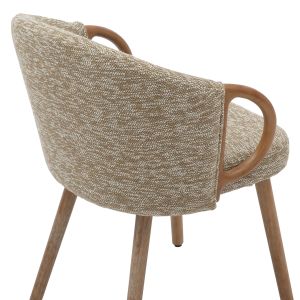 Dining chair Rig .01 beech legs in lime-beige fabric 59x58.5x72.5hcm Hm9979