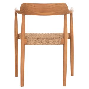 Dining chair Robby Hm18350 made of teak wood and wicker rope in natural colors 55x50x71cm.