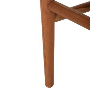 Dining chair Rosco Hm6132 teak in natural-veined rope in beige 56x54.5x78hcm.
