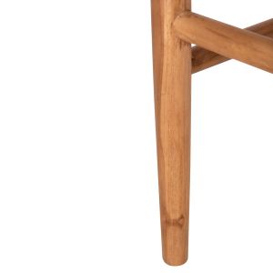 Dining chair Rosco Hm6133 teak in natural-veneer rope in beige 46x55x79hcm.