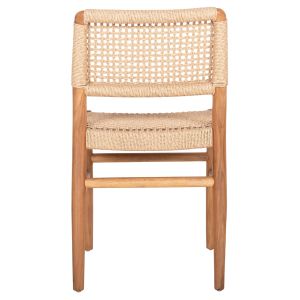 Dining chair Rosco Hm6133 teak in natural-veneer rope in beige 46x55x79hcm.