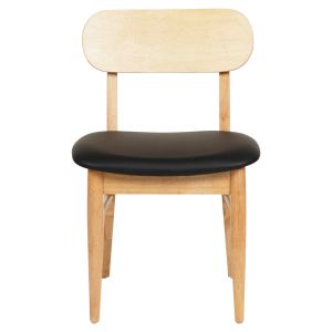 Dining chair Sekor .01 rubber wood-black Pu 50x50x80hcm Hm9945