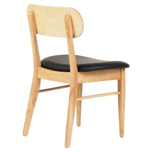 Dining chair Sekor .01 rubber wood-black Pu 50x50x80hcm Hm9945