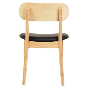 Dining chair Sekor .01 rubber wood-black Pu 50x50x80hcm Hm9945