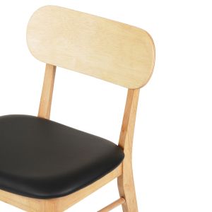 Dining chair Sekor .01 rubber wood-black Pu 50x50x80hcm Hm9945