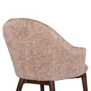 Dining chair Swaive Horizon Sm18102.02 beige fabric - walnut ash legs 61x61.5x84cm.