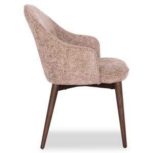 Dining chair Swaive Horizon Sm18102.02 beige fabric - walnut ash legs 61x61.5x84cm.