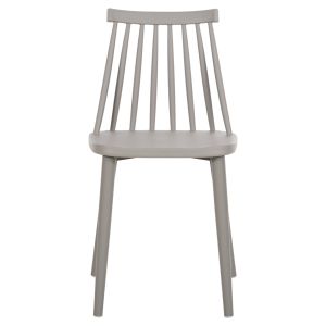 Vanessa Grey dining chair with metallic Grey legs 42.5x44x81hcm Hm8052