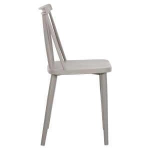 Vanessa Grey dining chair with metallic Grey legs 42.5x44x81hcm Hm8052