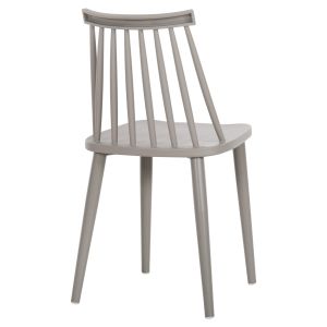 Vanessa Grey dining chair with metallic Grey legs 42.5x44x81hcm Hm8052