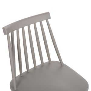 Vanessa Grey dining chair with metallic Grey legs 42.5x44x81hcm Hm8052