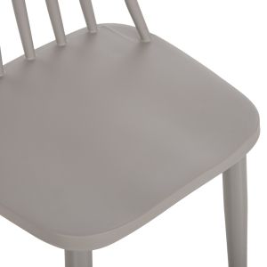 Vanessa Grey dining chair with metallic Grey legs 42.5x44x81hcm Hm8052