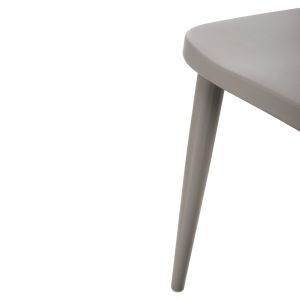 Vanessa Grey dining chair with metallic Grey legs 42.5x44x81hcm Hm8052