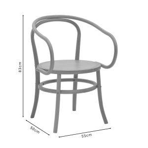 Dining chair Verfie solid beech wood natural color 55x50x83cm