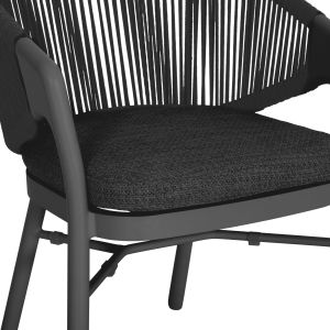 Dining chair Xantion Hm6472.01 gray aluminum-rope-olefin cushion 59x60x78cm.