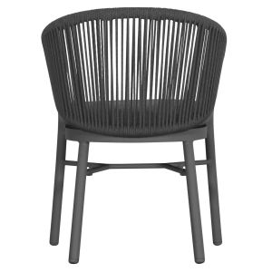 Dining chair Xantion Hm6472.01 gray aluminum-rope-olefin cushion 59x60x78cm.