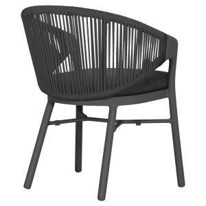 Dining chair Xantion Hm6472.01 gray aluminum-rope-olefin cushion 59x60x78cm.