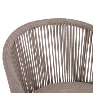 Dining chair Xantion Hm6472.02 white aluminum-olefin cushion in light gray 59x60x78hcm.