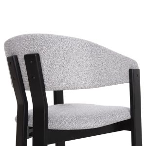 Dining chair Zarra wood in black-light gray lady 55.5x59x81.5hcm Hm9970
