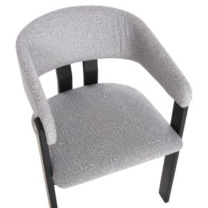 Dining chair Zarra wood in black-light gray lady 55.5x59x81.5hcm Hm9970