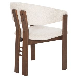 Dining chair Zarra walnut-ecru boucle wood 55.5x59x81.5hcm Hm9970