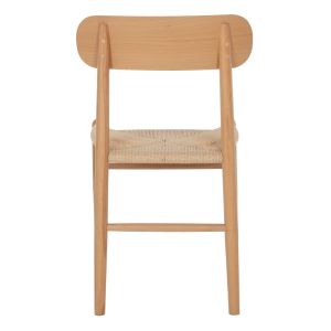 Dining chair beech and rope in natural color 46.5x41x80ηcmhm9492.01