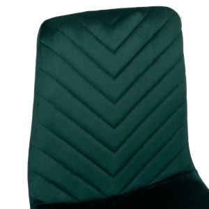 Dining chair green velvet and black metal legs Latrell Hm8587,03 43x54x88cm