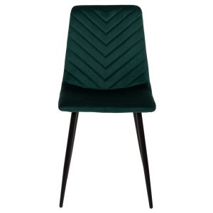 Dining chair green velvet and black metal legs Latrell Hm8587,03 43x54x88cm