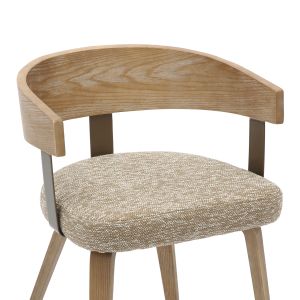 Dining chair kitchen .01 plywood frame and legs-beige fabric 55.5x53.5x70hcm Hm9981
