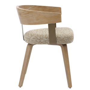 Dining chair kitchen .01 plywood frame and legs-beige fabric 55.5x53.5x70hcm Hm9981