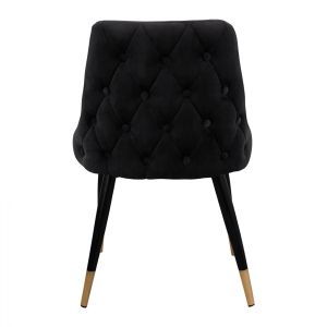 Dining chair black plush Serenity Hm8527,04