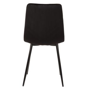 Dining chair black velvet and black metal legs Latrell Hm8587,04 43x54x88cm