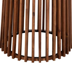 Garden table Cristobal Hm6235 tropical acacia solid wood - cement top Φ120x77cm.