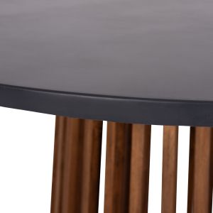Garden table Cristobal Hm6235 tropical acacia solid wood - cement top Φ120x77cm.
