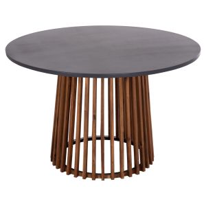 Garden table Cristobal Hm6235 tropical acacia solid wood - cement top Φ120x77cm.