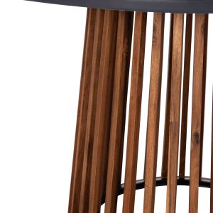 Garden table Cristobal Hm6235 tropical acacia solid wood - cement top Φ120x77cm.