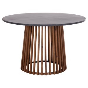 Garden table Cristobal Hm6235 tropical acacia solid wood - cement top Φ120x77cm.