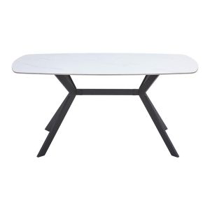 Трапезна маса 202 Lalla бял синтерован камък 130х80х75cm