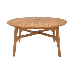 Трапезна маса 7 части Banou-colen тиково дърво в естествено-черен нюанс �150x75см