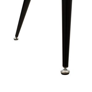 Dining table Astrid with 10mm glass top and black metal legs 140x80x75cm
