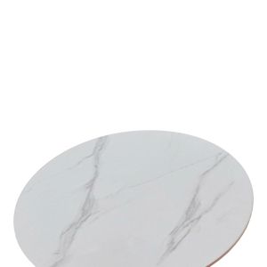 DINING TABLE BALOU I SINTERED STONE-MDF IN WHITE MARBLE COLOR D70X74CM