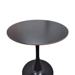DINING TABLE BALOU I SINTERED STONE-MDF IN BLACK MARBLE D70X74CM