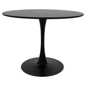 Dining table Balou-noor set of 5 Mdf black-gray D120x73cm