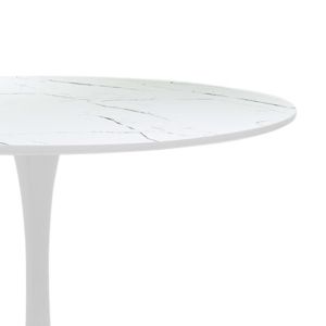 Dining table Balou-parker set of 5 pieces white D120x73cm