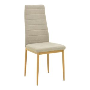 Dining table Balou-parker set of 5 pieces white-beige D100x73cm